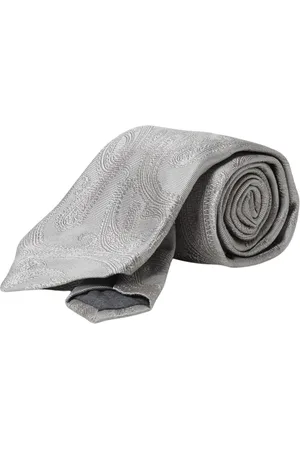 Brunello Cucinelli Tilbehør, Herre, Hvid, ONE SIZE, Elegant Paisley Silke Slips