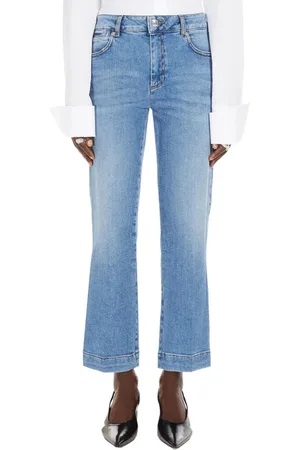Sportmax Jeans, Dame, Blå, W28, Denim, Denim 5-lomme bukser Mini Flare