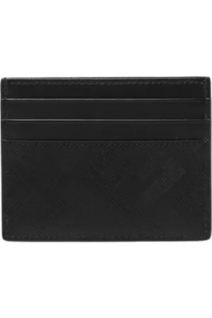 Fendi Tilbehør, Herre, Sort, ONE SIZE, Læder, Præget Mønster Kortholder