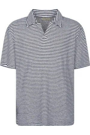 OFFICINE GENERALE Top, Herre, Blå, L, Blå T-shirt Afslappet Stil