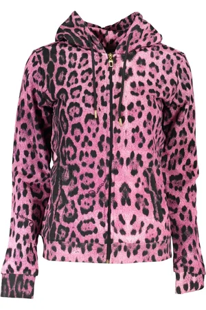 Roberto Cavalli Sweathshirts & Hoodies, Dame, Lyserød, XS, Uld, Hættetrøje med lynlås lyserød kvinde