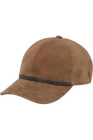 Brunello Cucinelli Tilbehør, Herre, , M, Uld, Perlebånd Ruskind Baseballkasket