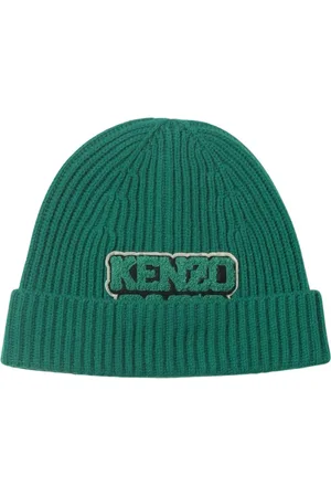 Kenzo Tilbehør, Herre, Grøn, ONE SIZE, Broderet Logo Kasket i Grøn