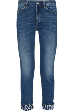 Liu Jo Jeans, Dame, Blå, W31, Bomuld, Stretch bomuld Monroe højtaljede jeans