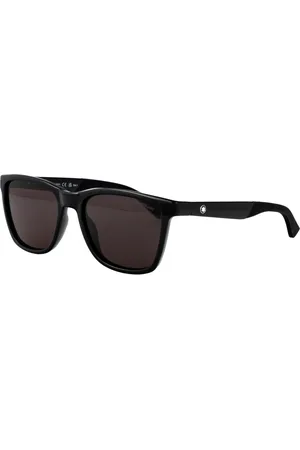 Montblanc Tilbehør, Herre, Sort, 55 MM, Uld, Stilfulde solbriller med model Mb0399S