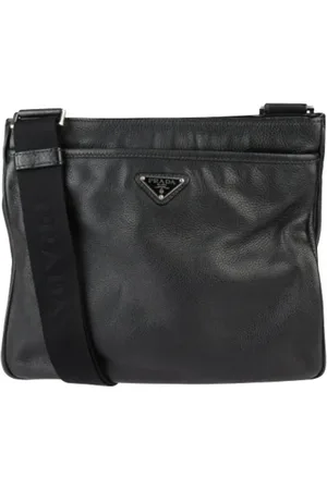 Prada Pre-owned, Herre, Sort, ONE SIZE, Tyl, Pre-owned Laeder prada-tasker