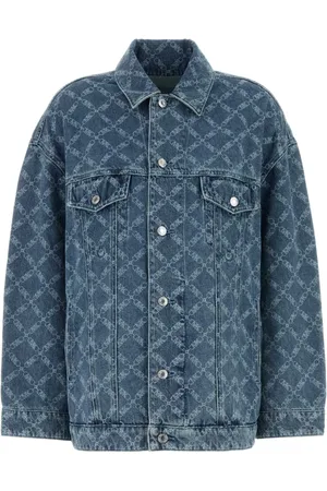 Michael Kors Jakke, Dame, Blå, ONE SIZE, Denim, Printet Denim Jakke