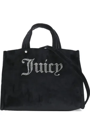 Juicy Couture Taske, Dame, Sort, ONE SIZE, Uld, Sort Velvet Shopping Taske med Matchende Clutch