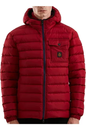 RefrigiWear Jakke, Herre, Rød, 2XL, Nylon, Rød Nylon Herrejakke Hættejakke Ned