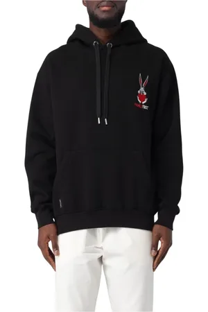 Family First Sweathshirts & Hoodies, Herre, Sort, L, Bomuld, Sort Hoodie Bugs Bunny Stil