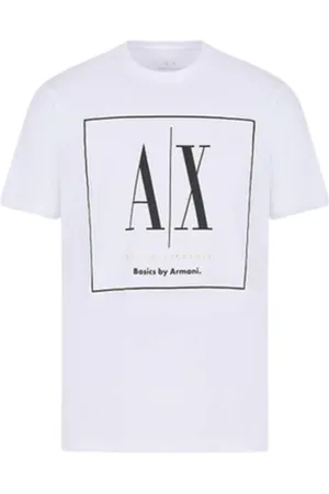 Armani Exchange Top, Herre, Hvid, XS, Bomuld, Kortærmet bomuldst-shirt hvid