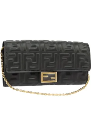 Fendi Pre-owned, Dame, Sort, ONE SIZE, Tyl, Pre-owned Canvas punge