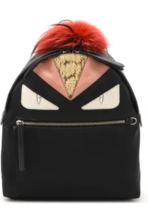 Fendi Pre-owned, Dame, Sort, ONE SIZE, Nylon, Pre-owned Canvas rygsaekke