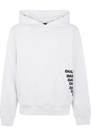 Daily paper Sweathshirts & Hoodies, Herre, Hvid, XL, Bomuld, Nimbus Grey Overload Hættetrøje