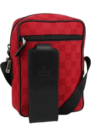 Gucci Pre-owned, Dame, Rød, ONE SIZE, Uld, Pre-owned Canvas gucci-tasker