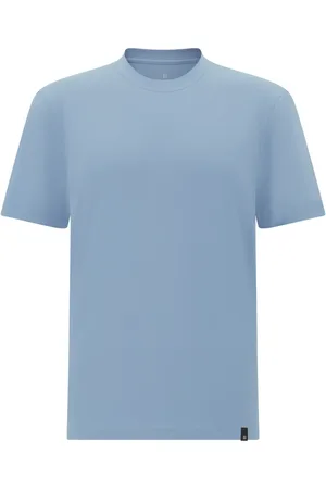 Boggi Milano Top, Herre, Blå, L, Bomuld, T-shirt i strækbar Supima-bomuld