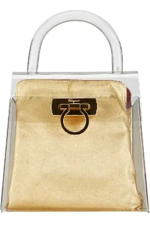 Salvatore Ferragamo Pre-owned, Dame, Hvid, ONE SIZE, Uld, Pre-owned Plast hndtasker