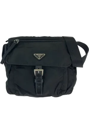Prada Pre-owned, Herre, Sort, ONE SIZE, Pre-owned Canvas crossbody-tasker