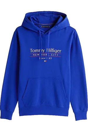 Tommy Hilfiger Sweathshirts & Hoodies, Herre, Blå, M, Blå Center Stack Hoody