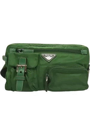 Prada Pre-owned, Herre, Grøn, ONE SIZE, Nylon, Pre-owned Stof prada-tasker