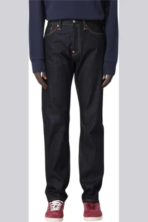 Evisu Jeans, Herre, Blå, W33, Uld, Indigo Straight Leg Jeans til Mænd