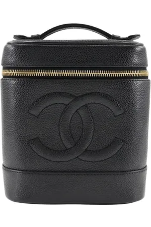CHANEL Pre-owned, Dame, Sort, ONE SIZE, Tyl, Pre-owned Laeder hndtasker