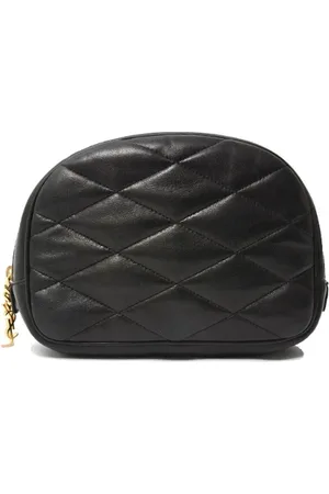 Saint Laurent Pre-owned, Dame, Sort, ONE SIZE, Tyl, Pre-owned Laeder pouches