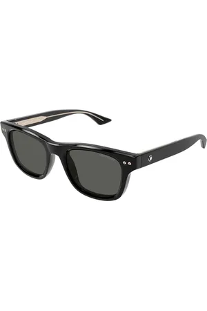Montblanc Tilbehør, unisex, Sort, 55 MM, Snowcap-inspirerede solbriller