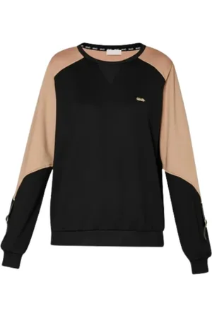 Liu Jo Sweathshirts & Hoodies, Dame, Flerfarvet, S, Bomuld, Sporty Sort Sweatshirt Hættetrøje