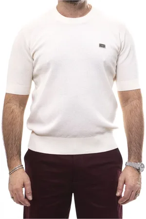 Dolce & Gabbana Strik, Herre, Hvid, L, hvid herre sweater