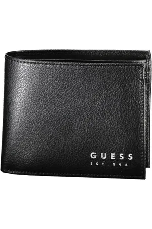 Guess Tilbehør, Herre, Sort, ONE SIZE, Læder, Elegant sort læderpung med to rum