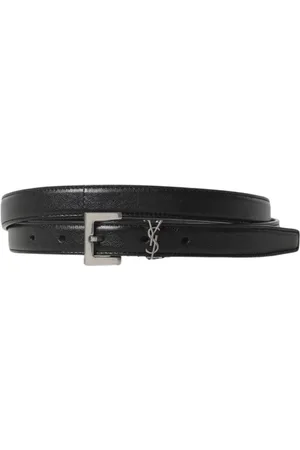 Saint Laurent Tilbehør, Herre, Sort, 110 CM, Læder, Sort læderbælte til mænd