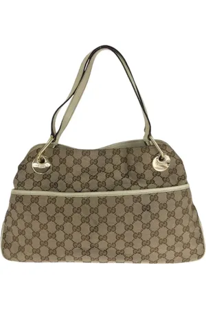 Gucci Pre-owned, Dame, Brun, ONE SIZE, Tyl, Pre-owned Canvas totes