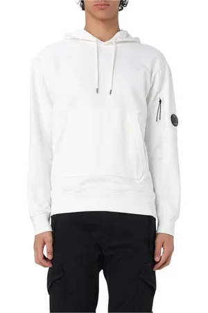 C.P. Company Sweathshirts & Hoodies, Herre, Hvid, S, Grå Fleece Hoodie til Mænd