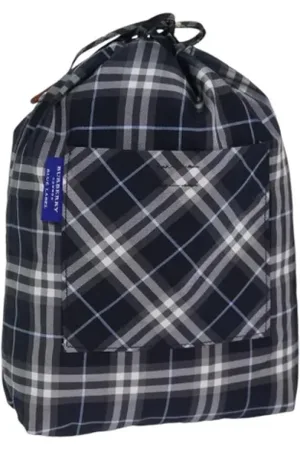 Burberry Pre-owned, Dame, Blå, ONE SIZE, Nylon, Pre-owned nylon pouches
