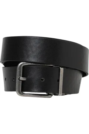 Calvin Klein Tilbehør, Herre, Sort, 105 CM, Læder, Klassisk læderbælte med metalspænde