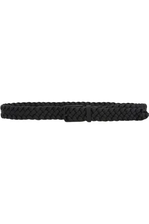 Bottega Veneta Tilbehør, Herre, Sort, 90 CM, Læder, Luksus Flettet Læderbælte