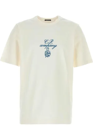 C.P. Company Top, Herre, Hvid, XL, Bomuld, Hvid Bomulds T-Shirt