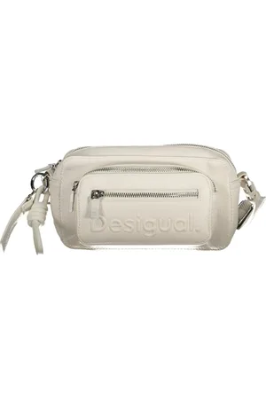 Desigual Taske, Dame, Hvid, ONE SIZE, Uld, Hvid Skuldertaske med Aftagelige Stropper