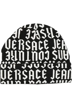 VERSACE Tilbehør, Herre, Sort, ONE SIZE, Uld, Strikket Beanie Hat