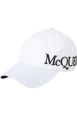 Alexander McQueen Tilbehør, Herre, Hvid, M, Bomuld, Hvid Baseball Cap til Moderne Mand