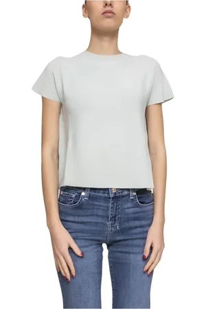 LIVIANA CONTI Top, Dame, Grøn, M, Kortærmet Jersey Skjorte Glas