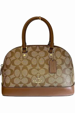 Coach Pre-owned, Dame, Brun, ONE SIZE, Uld, Pre-owned canvas håndtasker