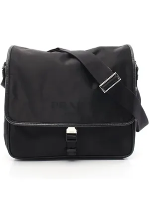 Prada Pre-owned, unisex, Sort, ONE SIZE, Uld, Pre-owned Laeder prada-tasker
