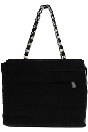 Salvatore Ferragamo Pre-owned, Dame, Sort, ONE SIZE, Uld, Pre-owned Canvas skuldertasker