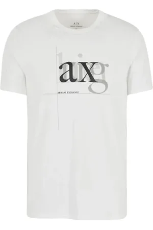Armani Exchange Top, Herre, Hvid, S, Bomuld, Basis Rundhals Bomuld T-shirt