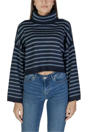 ONLY Strik, Dame, Blå, M, Uld, Akryl Strikvarer Efterår/Vinter Kollektion Sweater