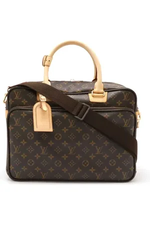 LOUIS VUITTON Pre-owned, Herre, Brun, ONE SIZE, Uld, Pre-owned canvas tasker