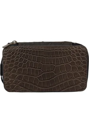 Dolce & Gabbana Taske, Herre, Grå, ONE SIZE, Læder, Grå Læder Toilettaske