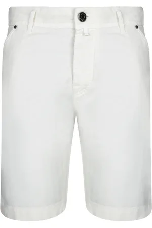 Jacob Cohen Shorts, Herre, Hvid, W36, Bomuld, Hvid Chambray Bermuda Shorts
